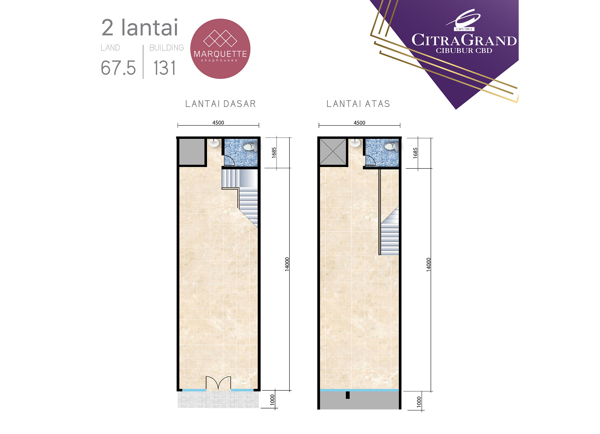 Denah - Type 2 LT - 4.5 X 15 (Tahap 5)